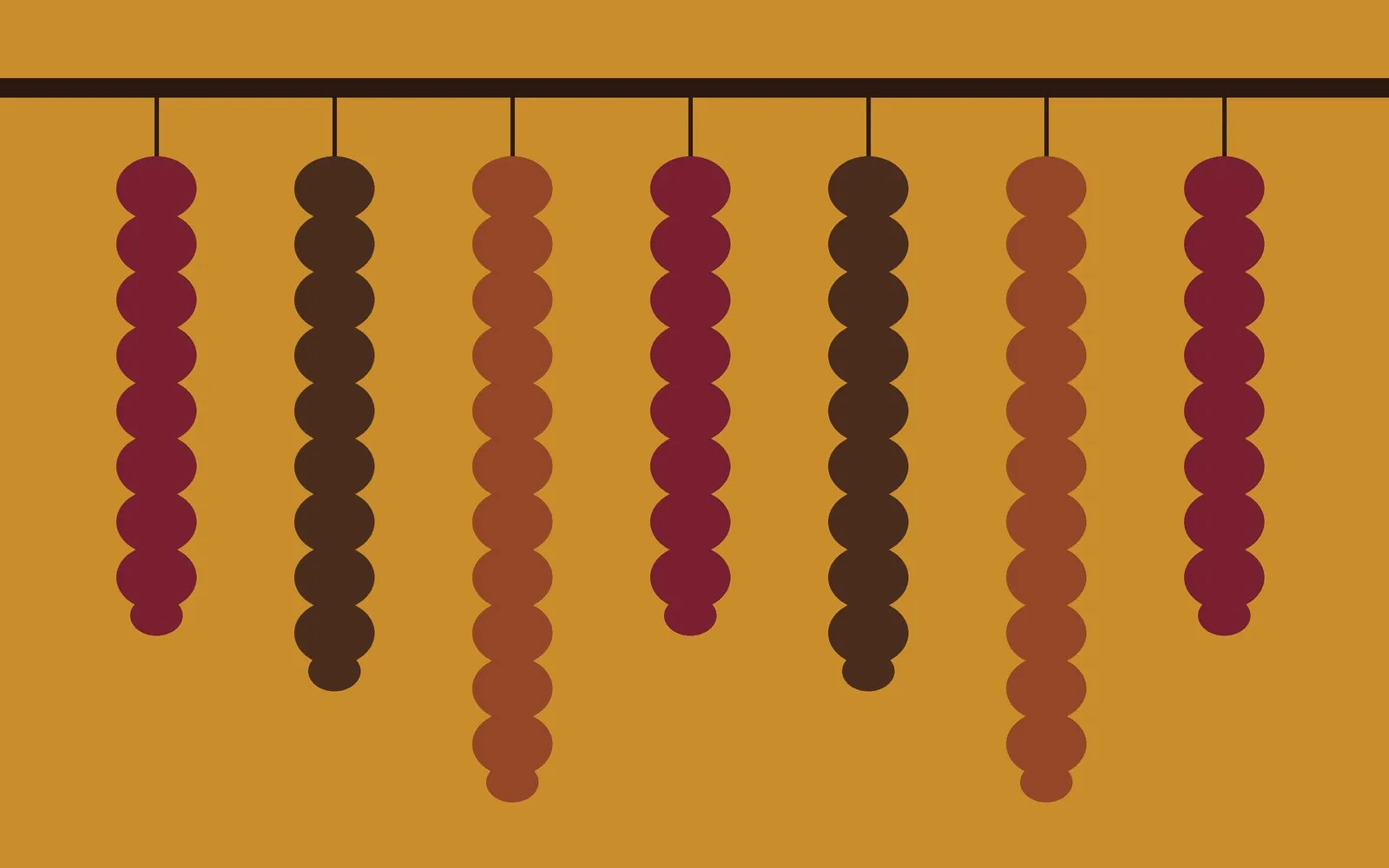 Illustration of churchkhela strings hanging to dry